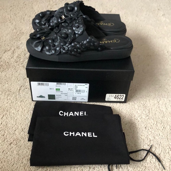Chanel Lambskin Mules 38.5 US 8 - Picture 1 of 11